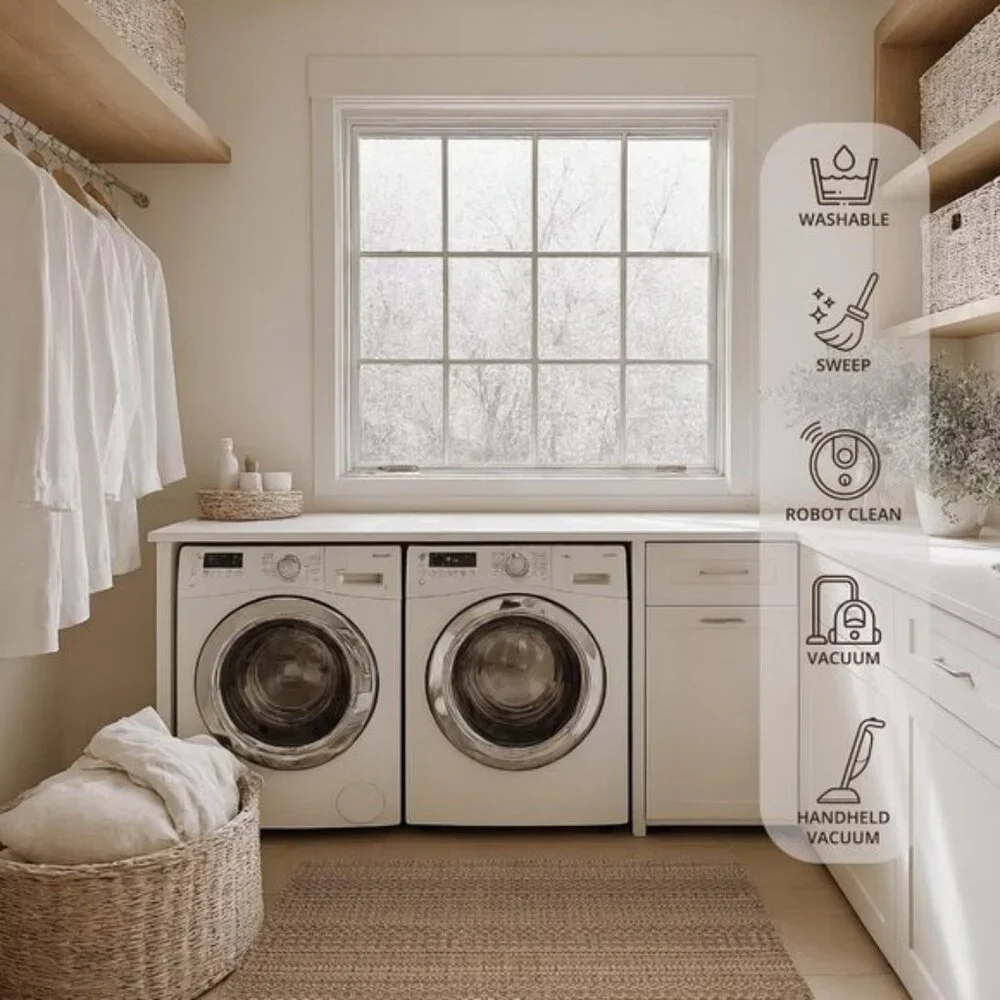 New 2-Piece Kitchen Mat Set, 20x30In+20x48In Washable Non-Slip Floor Rugs